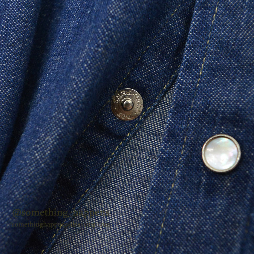 1950's Lee DENIM WESTERN SHIRT... 16 MEDIUM