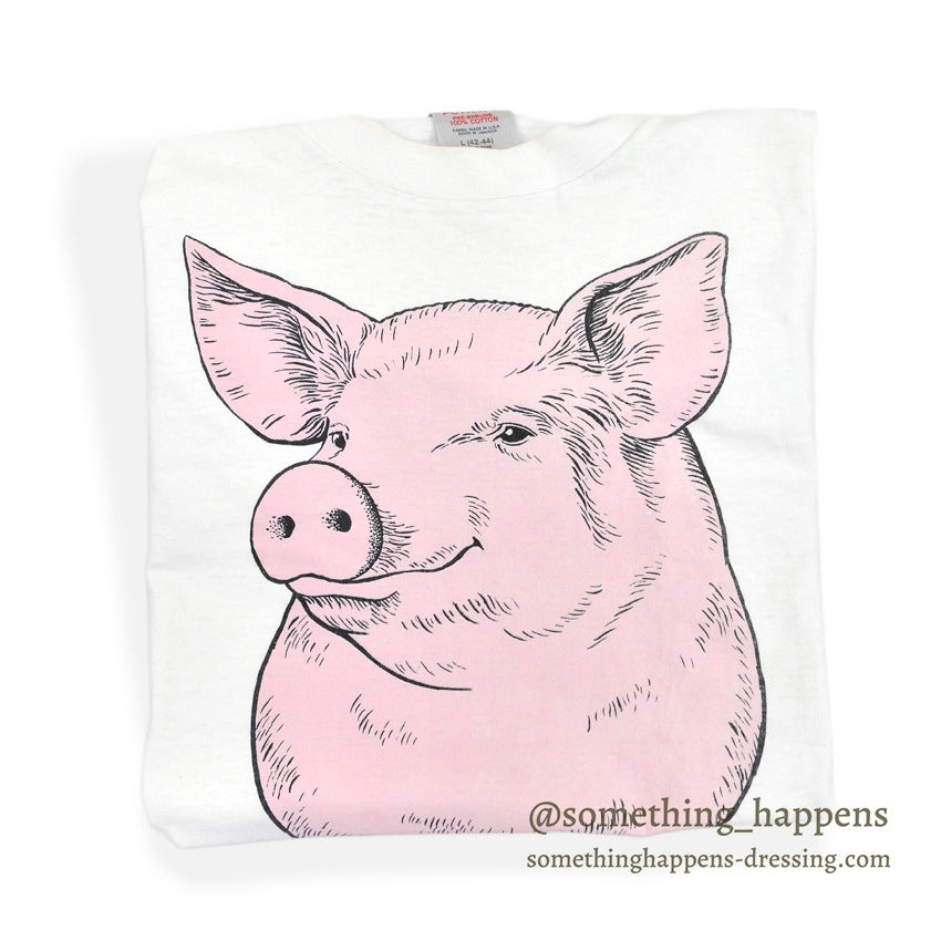1990's ONEITA PIG PRINT T-SHIRT... L