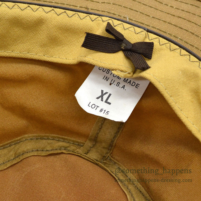 OLD FILSON TIN CLOTH PACKER HAT TAN... XL
