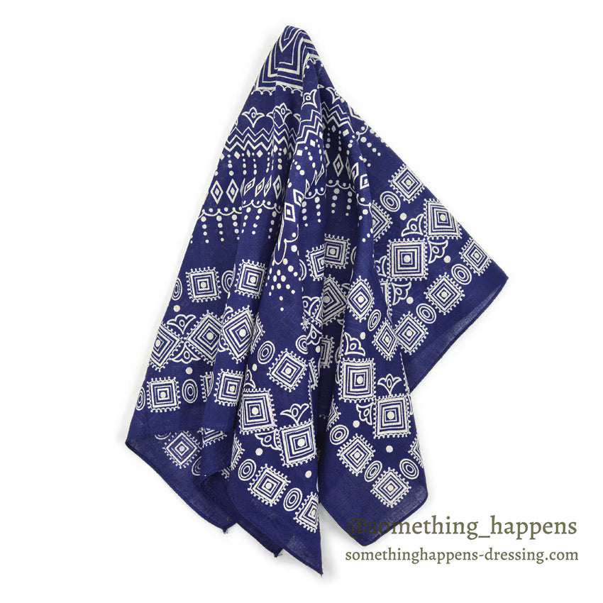OLD GEOMETRIC BANDANA NAVY RN13962 ...