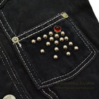 1950's WESTERN TWO POCKETS BLACK DENIM JACKET FOR KIDS...