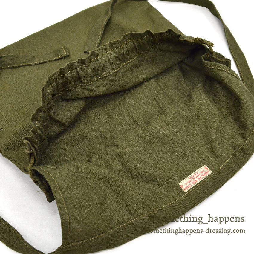 1940's AMERICAN RED CROSS WW2 HBT APRON DITTY BAG...