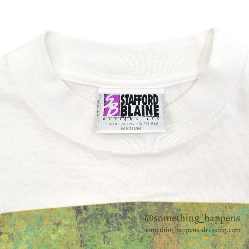 1990's STAFFORD BLAINE Edgar Degas Blue Dancers L/S T-SHIRT ... M