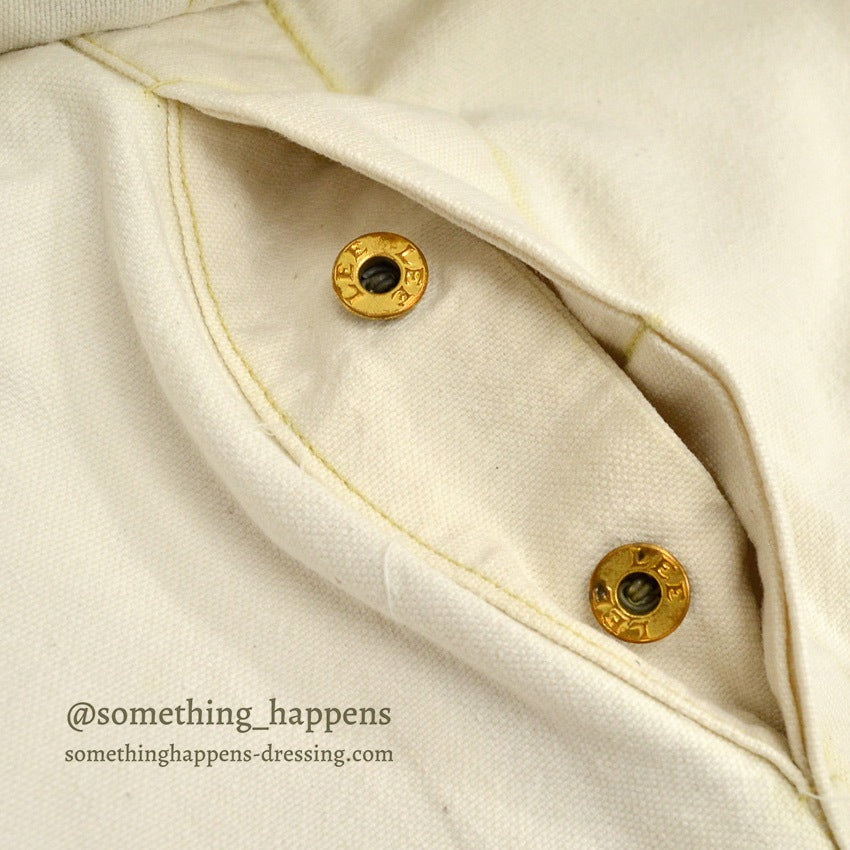 1950s Lee off-white double knee and apron overalls... W39/L28