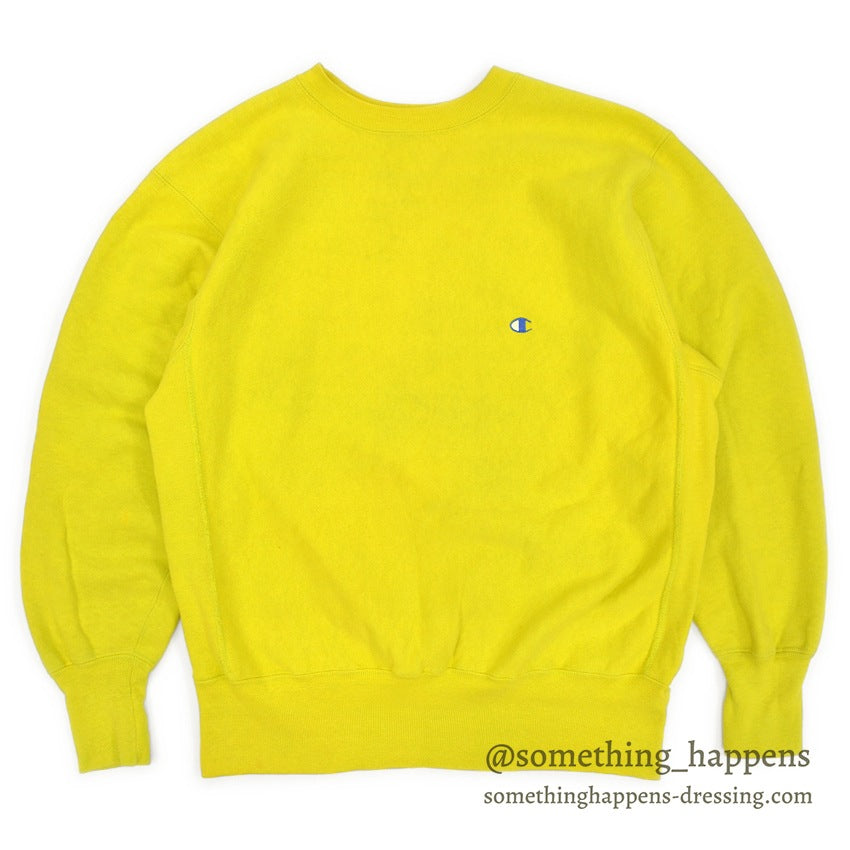 1990's CHAMPION REVERSE WEAVE SWEAT SHIRT ACID GREEN... LARGE