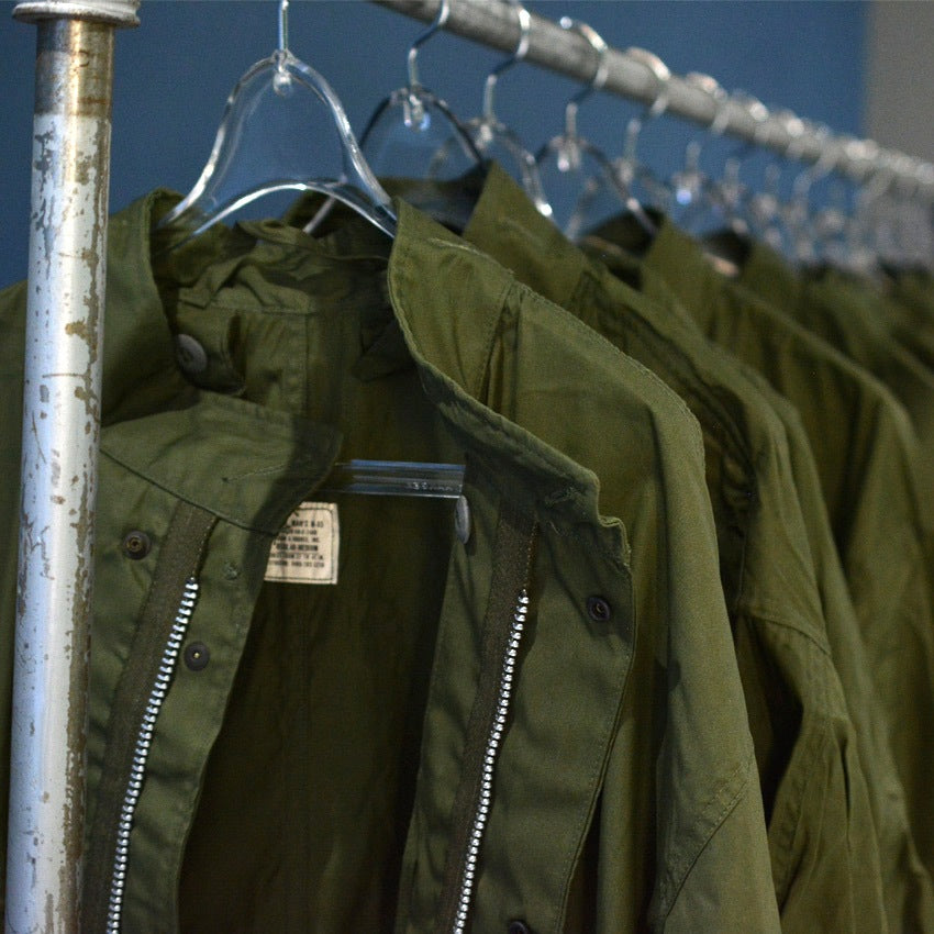 1960s Deadstock US Army Parka, Men's, M-65, Aluminum Zipper... Medium