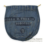 1940's USARMY WW2 DENIM LAUNDRY BAG STENCIL FADED...
