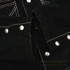 1970's MONTGOMERY WARD TWO POCKETS BLACK VELVETEEN JACKET... XL