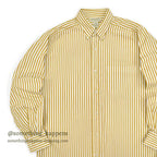1980's BANANA REPUBLIC SAFARI & TRAVEL STRIPE SHIRT ... M