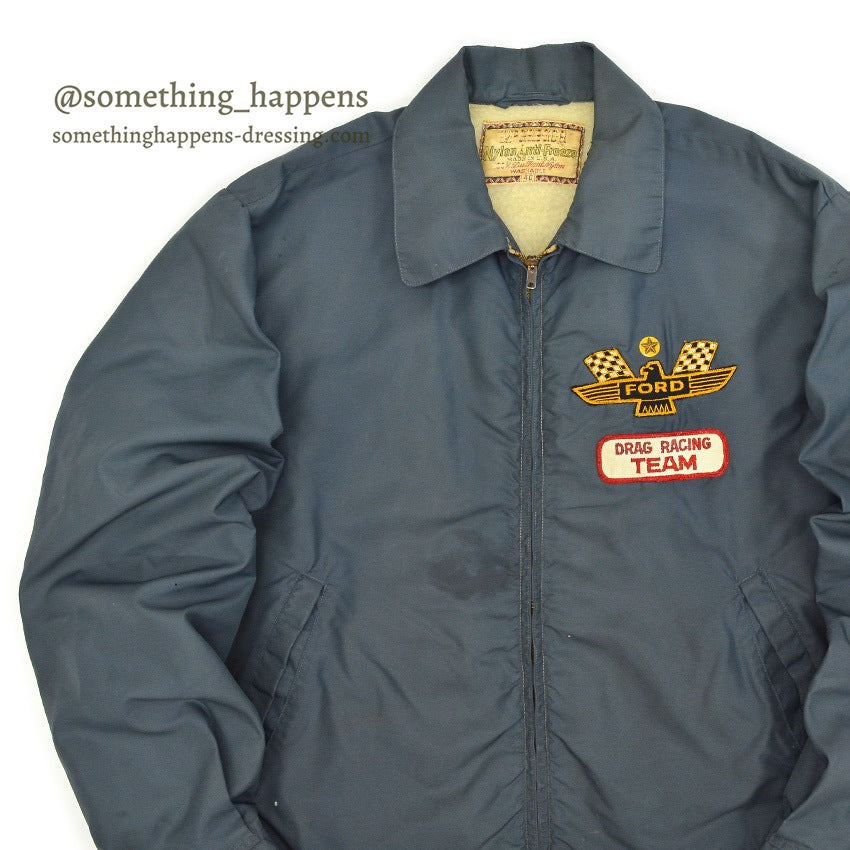 1950's McGREGOR FORD DRAG RACING NYLON ANTI-FREEZE JACKET GRAY... 38