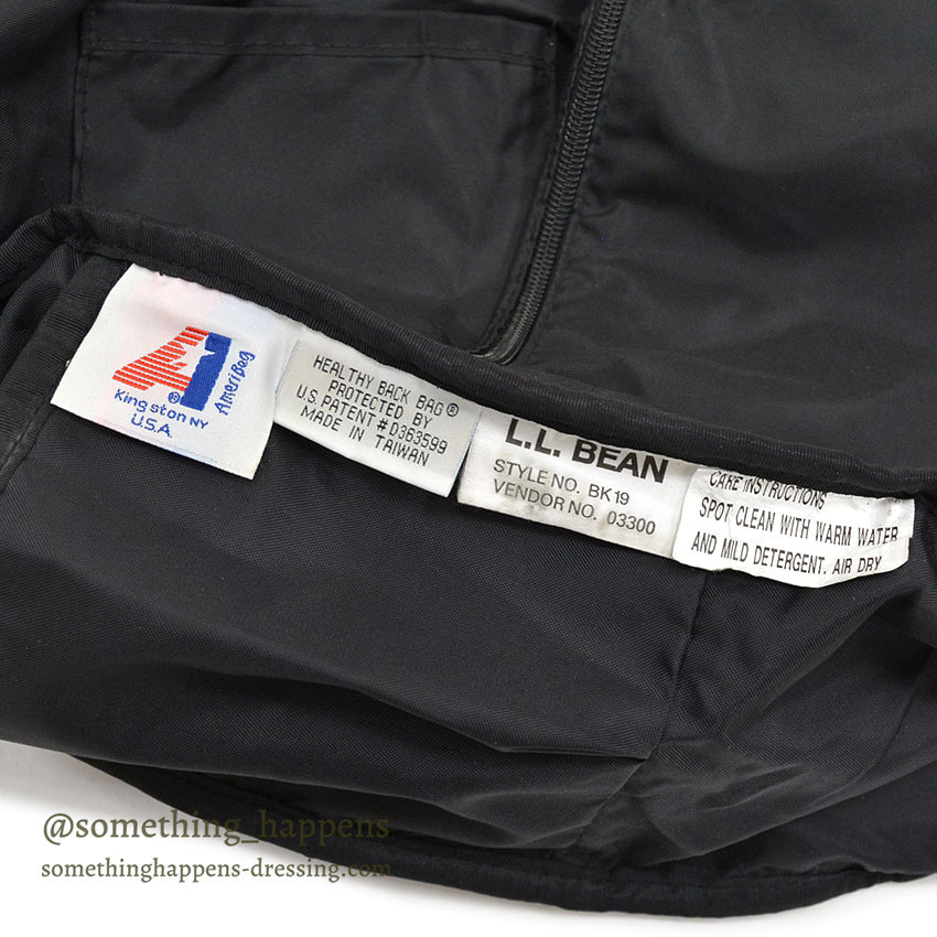 1980's L.L.BEAN HEALTHY BACK BAG, BLACK ...