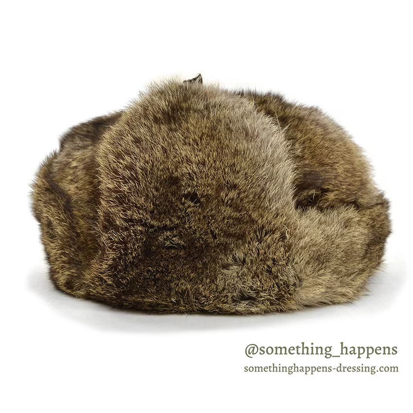 1980's LLBEAN NORTH KING NATURAL RABBIT FUR HAT... L