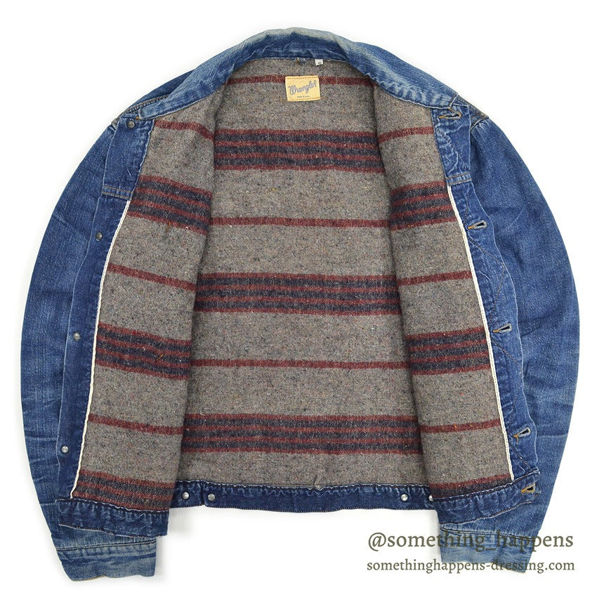 1960's WRANGLER 20MJL DENIM JACKET BLANKET HIGE... 46