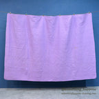 DRUNKARD'S PATH PURPLE & YELLOW PATCHWORK QUILT... 208cm/146cm