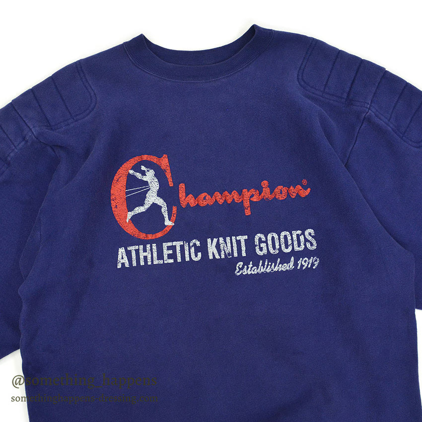 1990's CHAMPION BIG RUNNER PRINT SWEAT SHIRT WITH PATCH...XX-LARGE