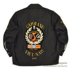 1960s VIETNAM SOUVENIR JACKET SNOOPY PATCH & SKULL PATCH (Vietnamese-style jacket)...