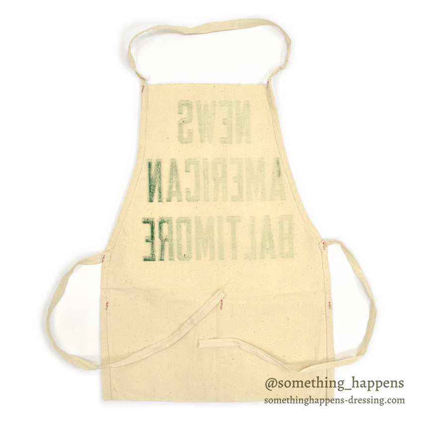 1950's~ DEADSTOCK NEWS AMERICAN BALTIMORE CANVAS APRON...