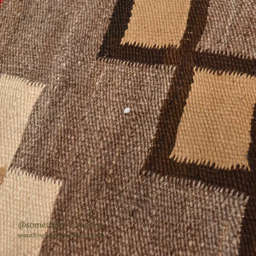 ~1930's NAVAJO RUG DOUBLE STEPPED DIAMOND ... 149cm/106cm