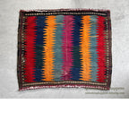 OLD NATURAL DYED HAND WOVEN TRIBAL RUG... 118cm/100cm