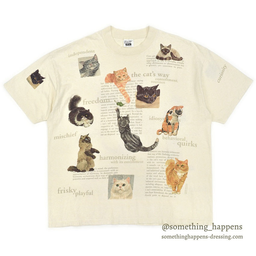 1990's REL-E-VANT PRODUCTS CAT PRINT T-SHIRT ... XX-LARGE