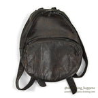 ~1990's ALL BLACK LEATHER BACKPACK...