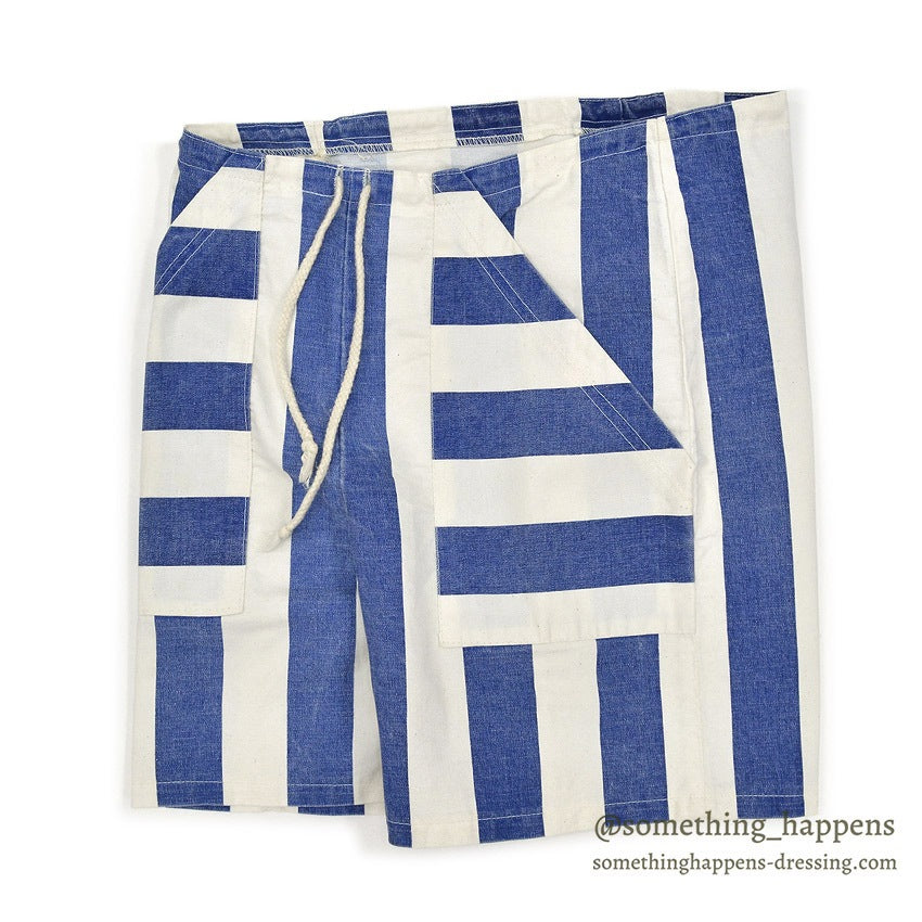 1990's MICHIGAN RAG CO. WIDE STRIPE EASY SHORTS...M