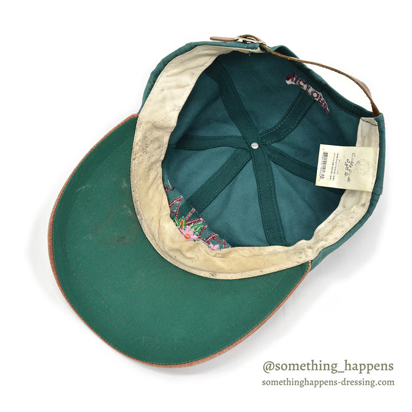 1990's~ CANADA VICTORIA FLOWER EMBROIDERY SOUVENIR CAP...