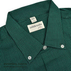 1950's~ DEADSTOCK COLEBROOKE GREEN/BLACK PIN CHECK L/S SHIRT... L