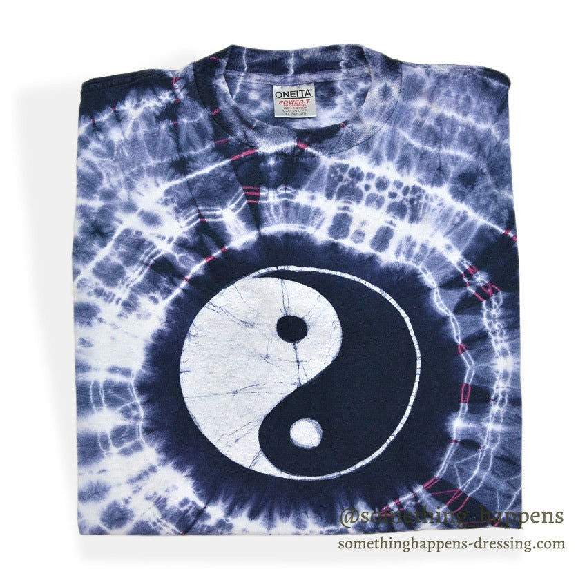 1990's ONEITA YIN YANG TIE DYE ART T-SHIRT... XL