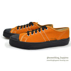 1970's DEADSTOCK UNKNOWN ORANGE/BLACK CANVAS SHOES...8