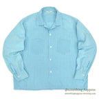 1950's PILGRIM GINGHAM CHECK L/S SHIRT LIGHT BLUE/WHITE ... L