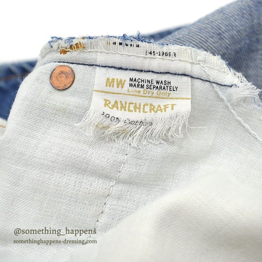 1970's JC PENNEY RANCHCRAFT DENIM PANTS...W36/L29