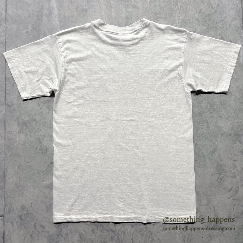1990's ALORE WHITE BLANK T-SHIRT ONLY ONE WASH...L