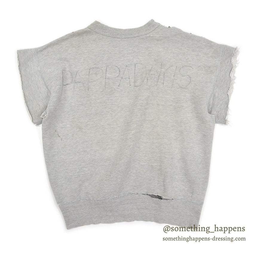 1960's CUT OFF FRONT-V SWEAT SHIRT WORN ... AS IS