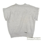 1960's CUT OFF FRONT-V SWEAT SHIRT WORN ... AS IS