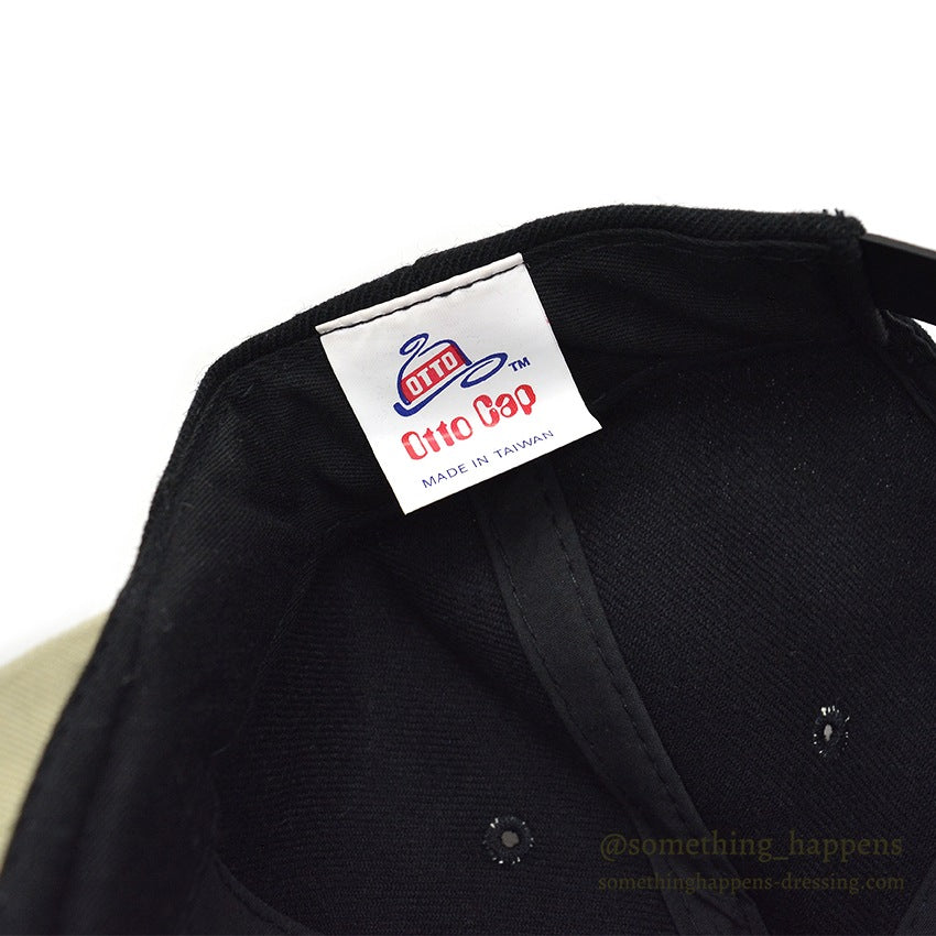 1990's~ DEADSTOCK OTTO CAP BLACK/TAN SNAP BACK CAP...