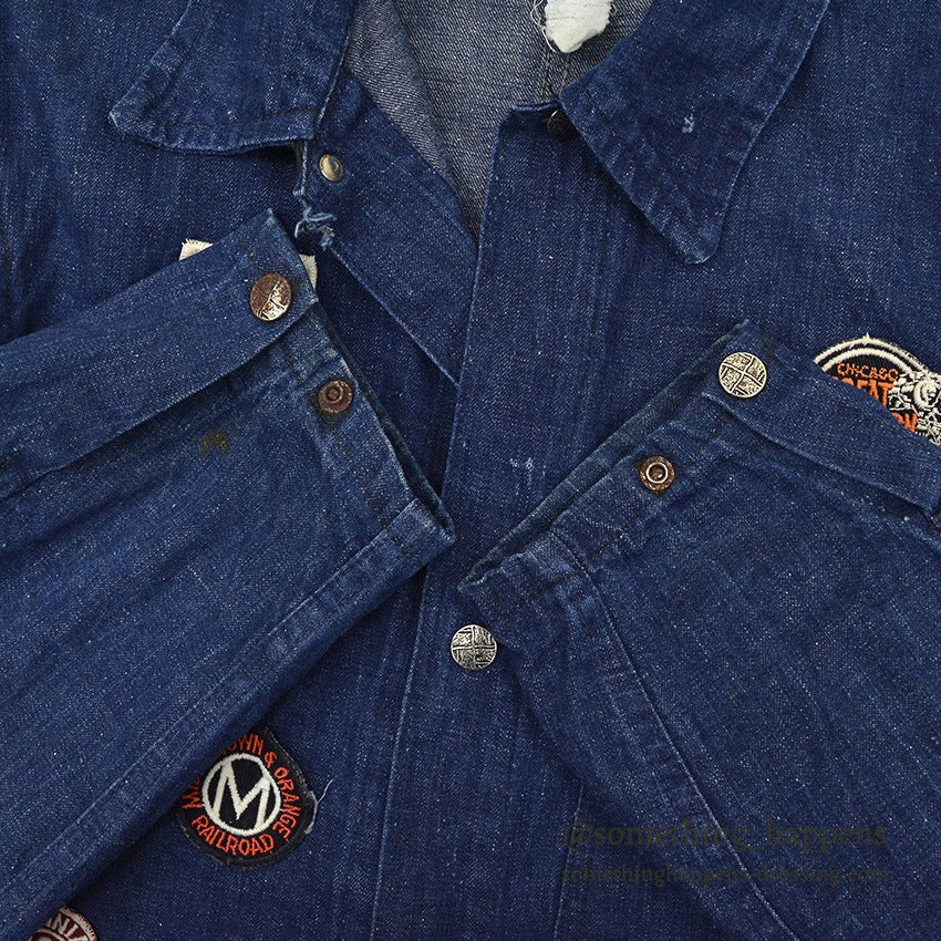 1950's DUBBLEWARE MEMORIAL RAILROAD DENIM COVERALL...