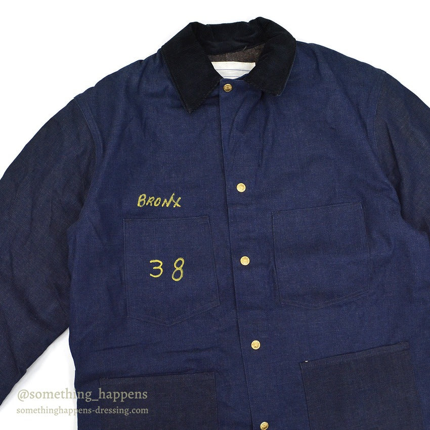 ~1960's DEADSTOCK UNKNOWN DENIM COVERALL BLANKET TWO TONE ... 42