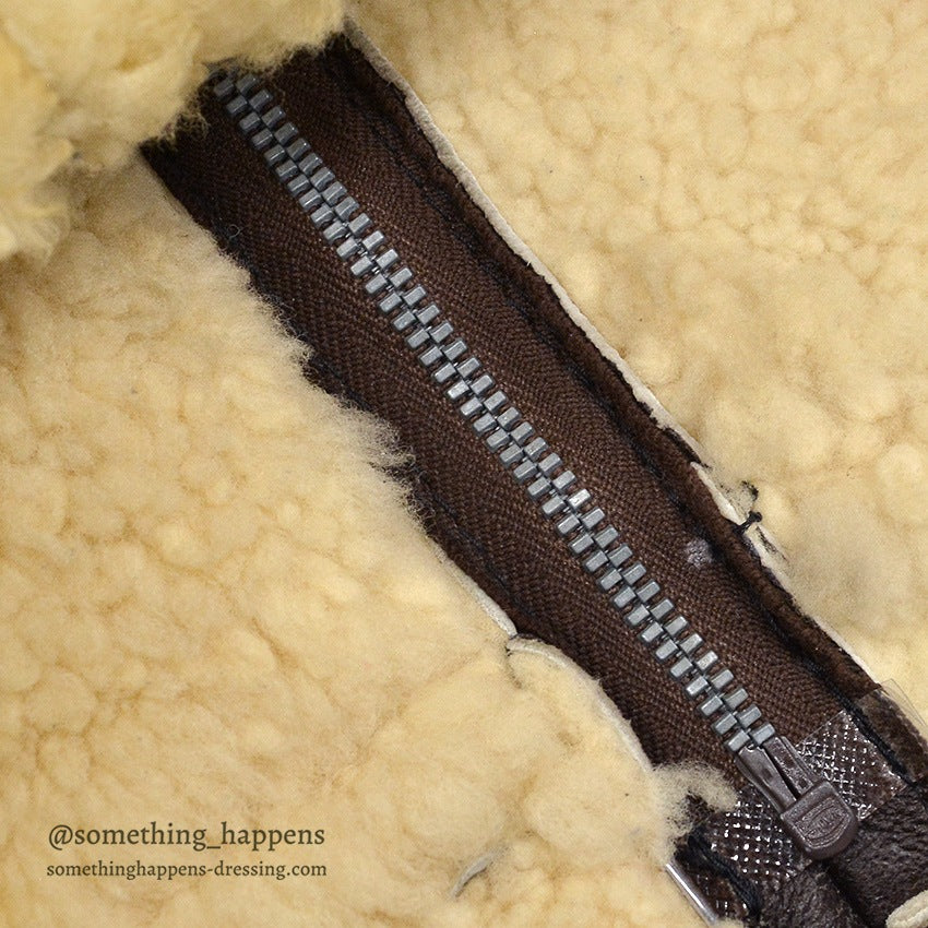 1970's~ THE SHEEP SHACK MOUTON SHEARLING VEST...