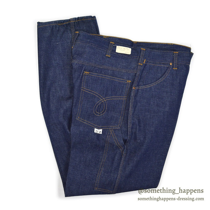1960's DEADSTOCK KEY WORK CLOTHING DENIM PAINTER PANTS... W36/L34
