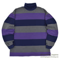 1980's~ GAP BORDER COTTON TURTLE NECK L/S SHIRT ... XL