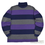 1980's~ GAP BORDER COTTON TURTLE NECK L/S SHIRT ... XL