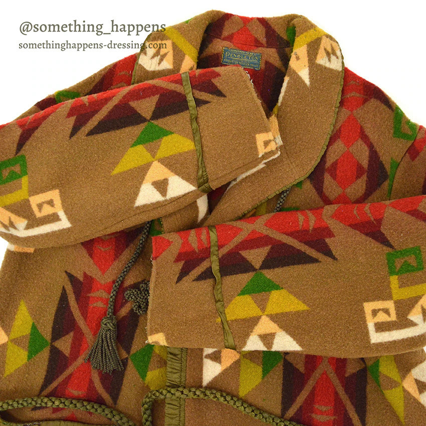 1920's PENDLETON INDIAN BLANKET COAT CHIEF BROWN ...