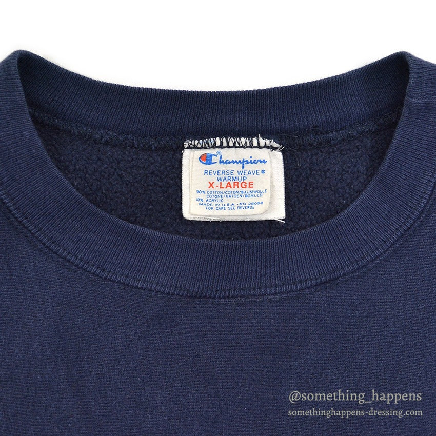 1980's CHAMPION PENN STATE REVERSE WEAVE SWEAT SHIRT NAVY...X-LARGE