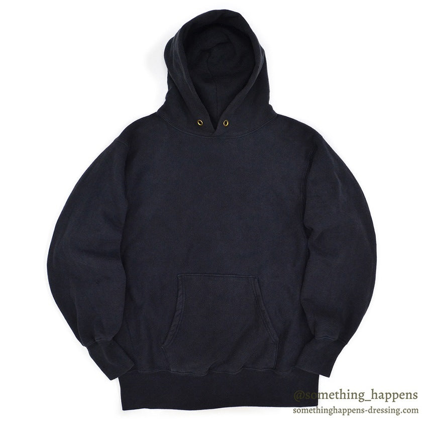 1990's CHAMPION DARK NAVY BLANK REVERSE WEAVE SWEAT PARKA... LARGE