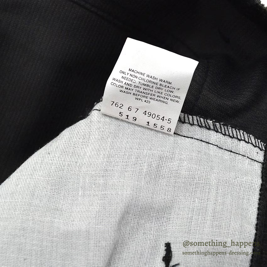 1980's DEADSTOCK Levi's 519-1558 BLACK CORDUROY PANTS... W38/L32