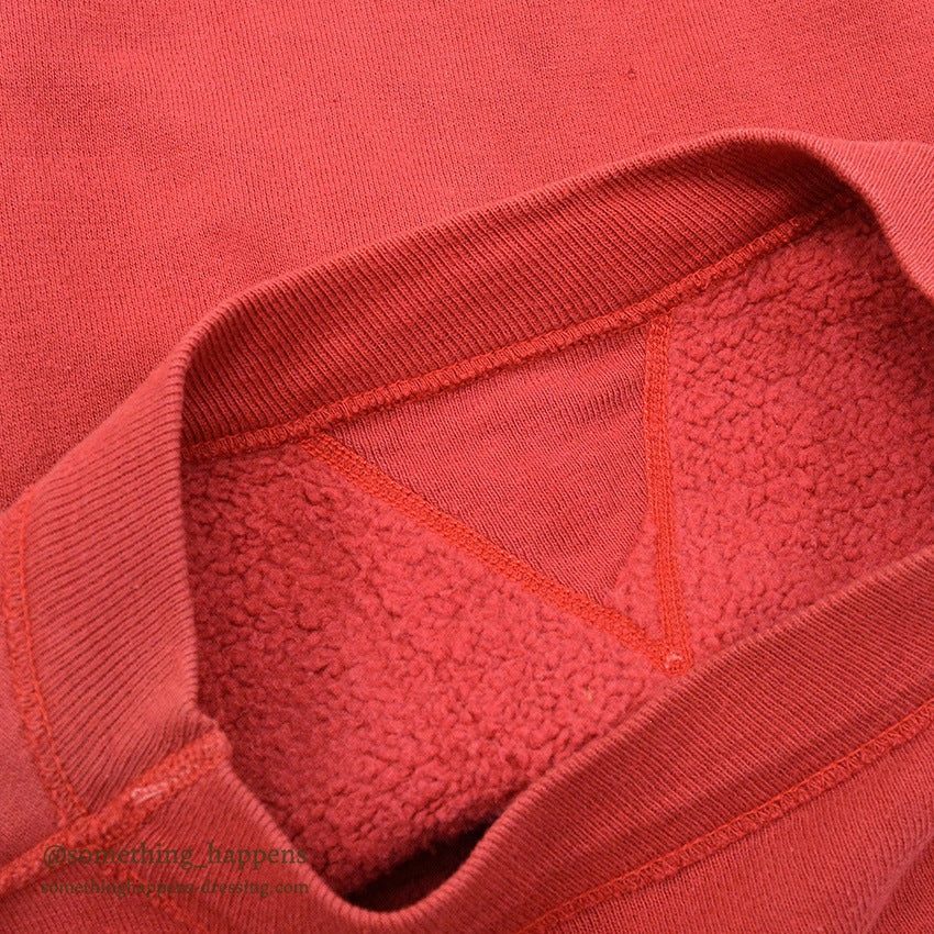 1950's RED TWO-TONE FRONT-V SWEAT SHIRT...