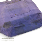 ~1950's HOME MADE FADED BLUE CANVAS TOTE BAG...