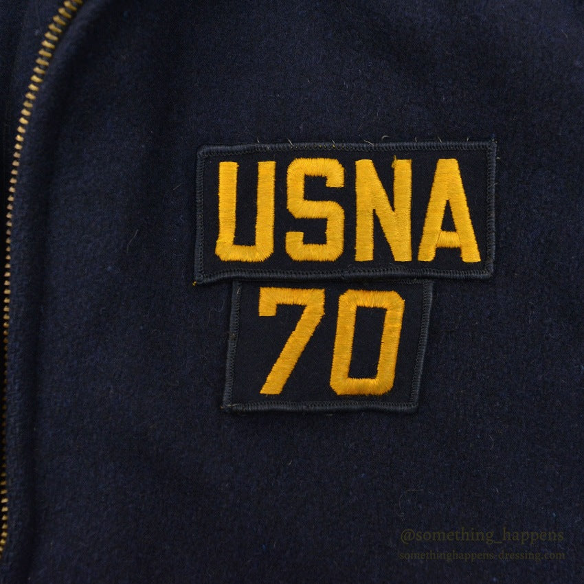 1960's USNAVAL ACADEMY CADET COAT WITH FLOCKY PATCH... M