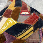 ANTIQUE MOSAIC PATCHWORK QUILTED CUSION...45cm/45cm